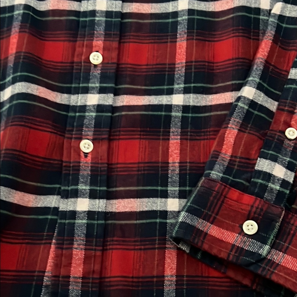 Polo by Ralph Lauren Red and Blue Plaid Casual Shirt - Picture 6 of 12